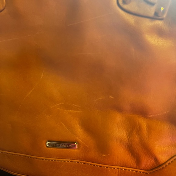 Rebecca Minkoff Lime Green Cognac Leather Satchel Bag - Picture 5 of 5